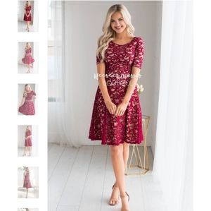Sloan Dress in Burgandy